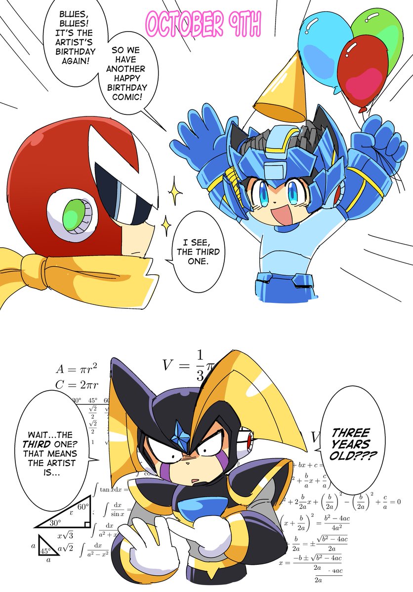 RetoroRobotto's tweet photo. #megaman #rockman #protoman
My 2026 happy birthday comic!✨🎉

Things went a bit weird again...!💦💦💦 https://t.co/uNSJ771IDw