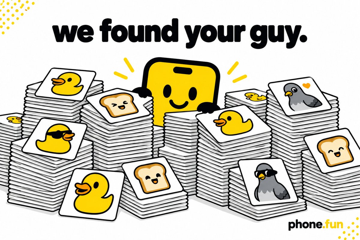 phonedotfun's tweet photo. your friend who sends 40 memes a day finally has somewhere to put them.

send them https://t.co/oiGPnOfEyi. we’ll take it from here. https://t.co/2bpkKrluVN