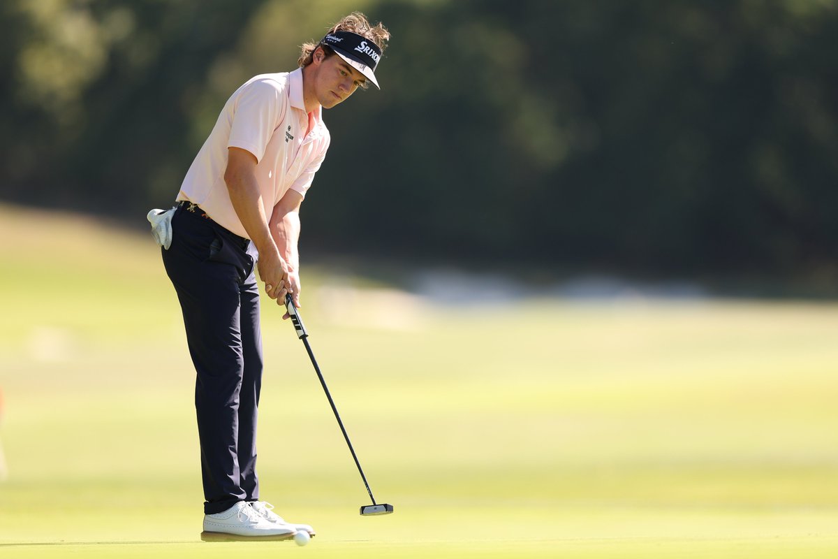Cam_Jourdan's tweet photo. Will Sides, who's from Tulsa, is in a playoff at the @cschampgolf in Owasso with Sandy Scott, who won the last playoff event. Sides is projected to move just outside of the top 20 in points with one event left.

Sides hits right handed but putts left handed. Seriously https://t.co/ce6k1mTON3