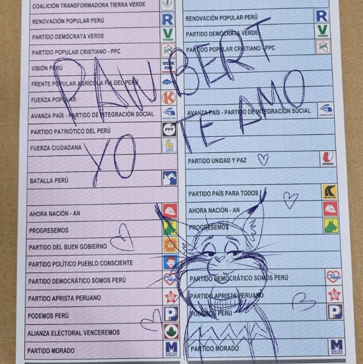 MaryGlimmer's tweet photo. No se por quien votar  🙃

#PawbertLynxley #peru #editfake #EleccionesRegionalesyMunicipales2026 https://t.co/txczkhtgsl