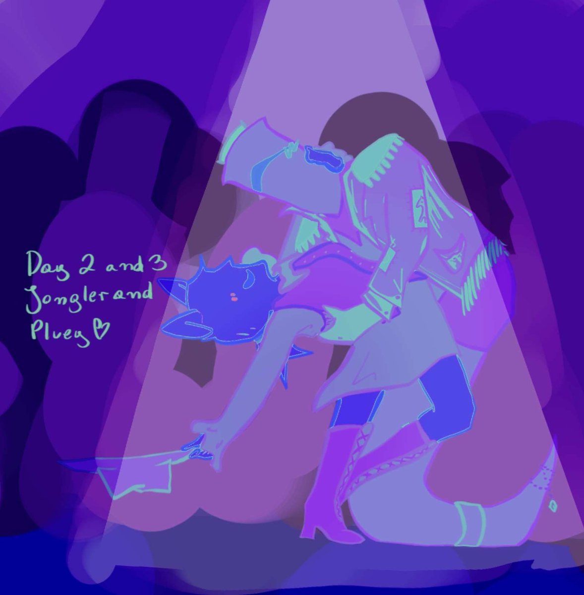 AstreiousArcana's tweet photo. Day 2 and 3 - Jongler and Pluey !!! trying to catch up so im combining some of these,,, and it also compliments day1 nicely methinks :3c

‼️ ALT VERSION WITH ORIGINAL COLORS IN REPLIES ‼️ 

#miketober2026 #miketwt https://t.co/0tPlJVwVPd