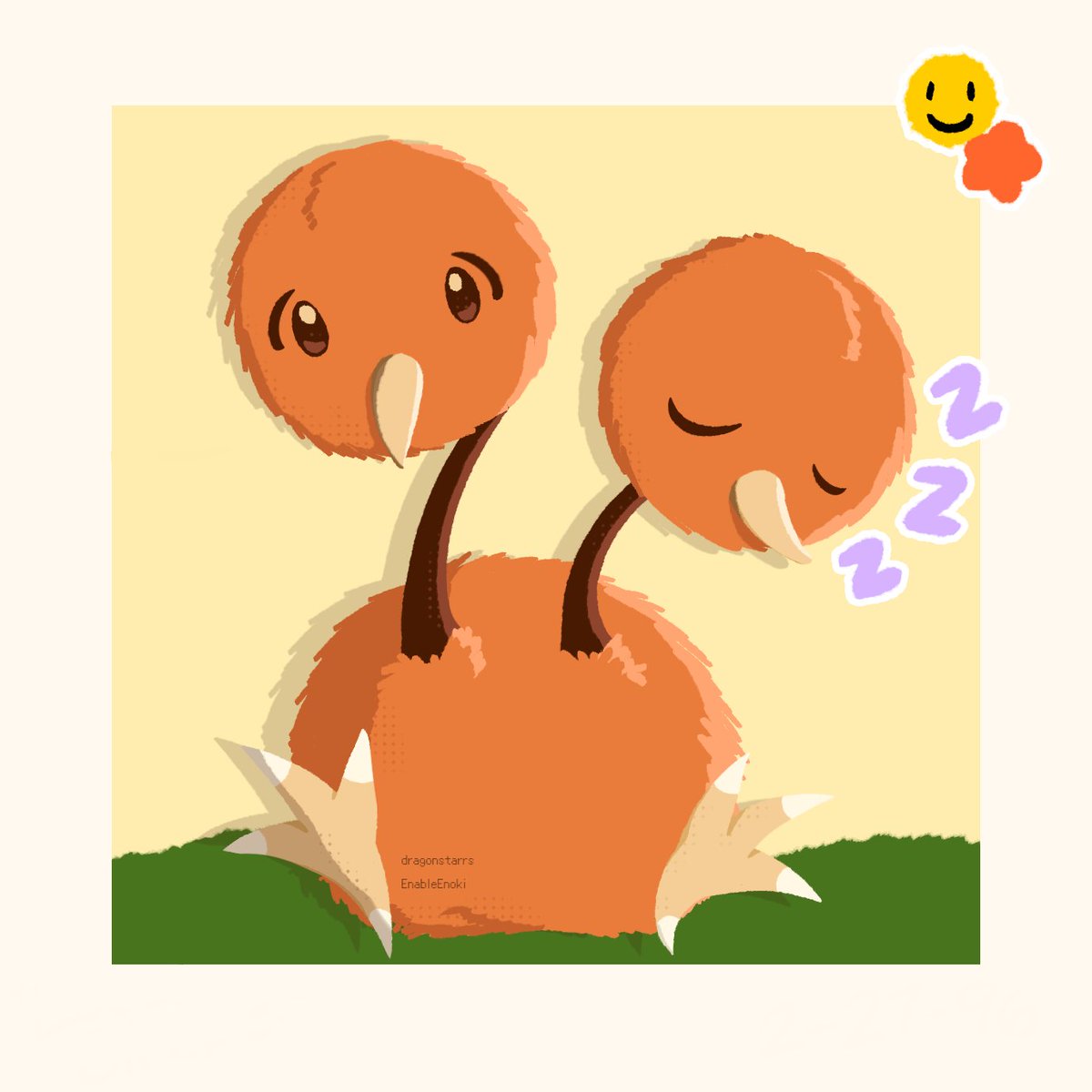 EnableEnoki's tweet photo. Hi!! I drew the Doduo for this one! Please support all the artist below, they worked really hard. https://t.co/4C57l8wJZS
