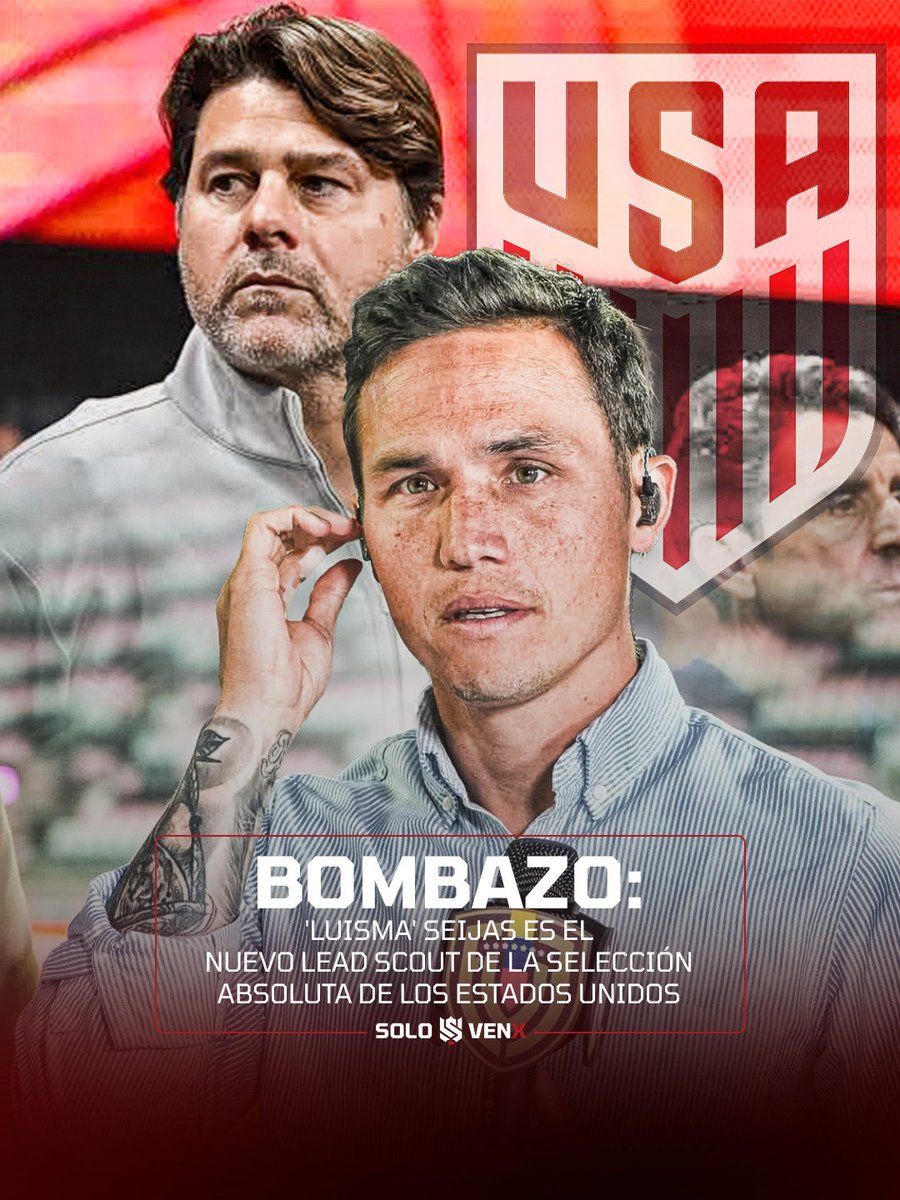 SOLOVENEX_'s tweet photo. .@LMSeijasOficial pasa a ser parte del staff técnico de Mauricio #Pochettino.  

El ex #vinotinto es el nuevo lead #scout de la selección absoluta norteamericana.

Pasa de ejercer dicho rol en las juveniles a la mayor. [ Contó en @saleyseacaba ]

🎥 • ¡Declaraciones más abajo! https://t.co/xWt4AwYA0K