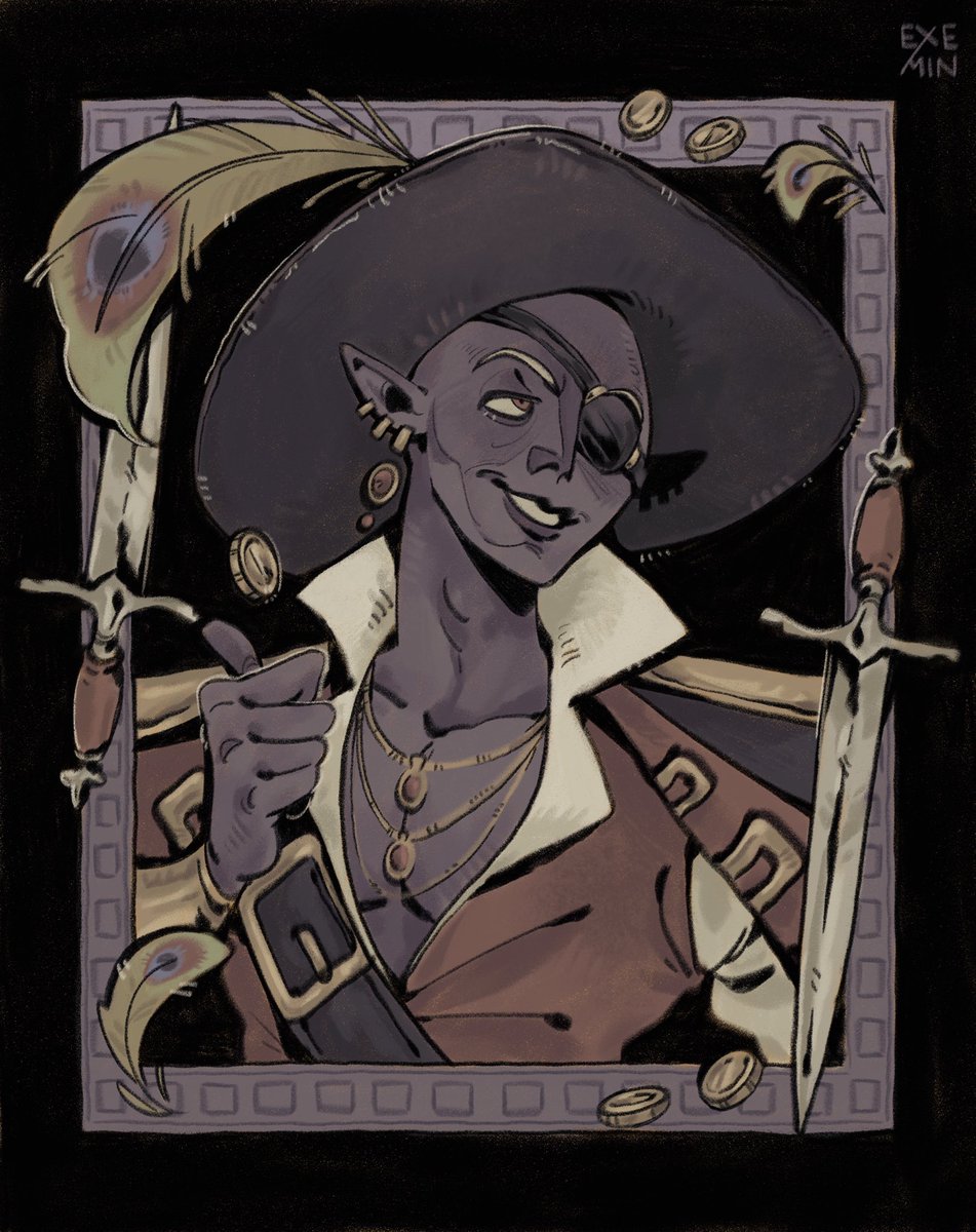 exemiin's tweet photo. #TheLegendofDrizzt #Jarlaxle #DnD https://t.co/ZyFec3UQbF