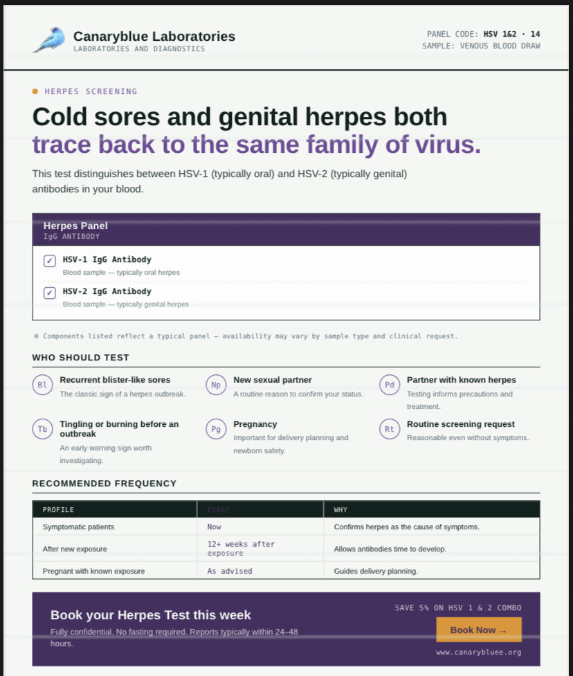 canarybluelabs's tweet photo. Herpes is a common viral infection that can affect different parts of the body. Understanding the symptoms, transmission, prevention and testing can help reduce stigma and promote better sexual health.
Knowledge is protection❤️
#STIAwareness #KnowYourStatus #Canarybluelabs https://t.co/15uwjachxV