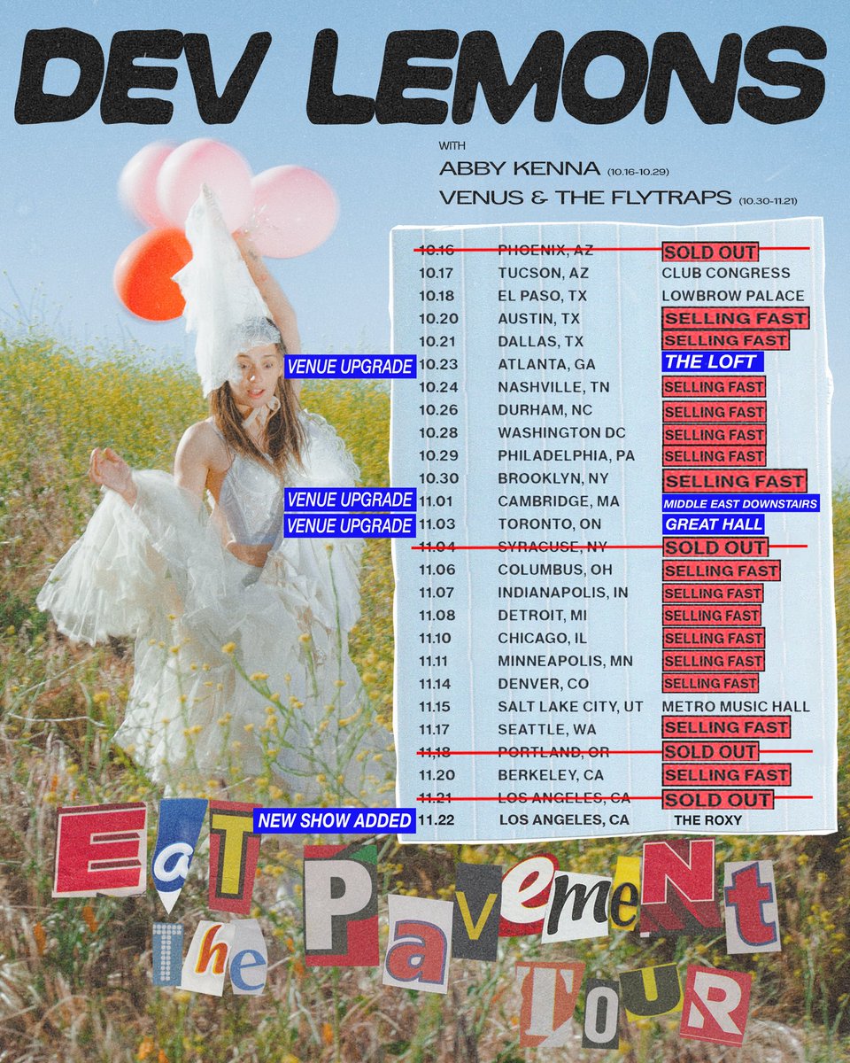 dev_lemons's tweet photo. can u guys believe that we upgraded 3 of the venues for the tour and added a 2nd LA show .. can u believe it… I can’t I actually keep looking at this image and thinking wow. this is something I cannot believe https://t.co/Y958h6ylAu