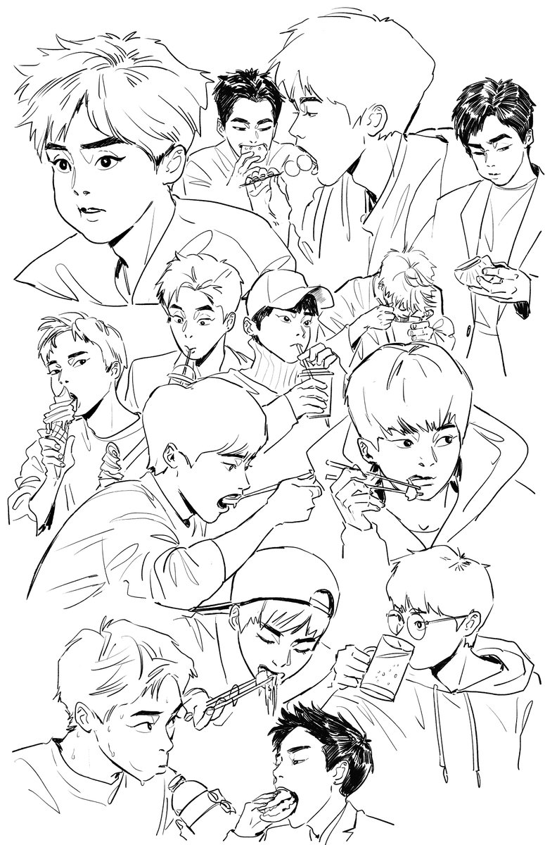 jsningart's tweet photo. Nom nom #XIUMIN https://t.co/AqXFrcO5kD