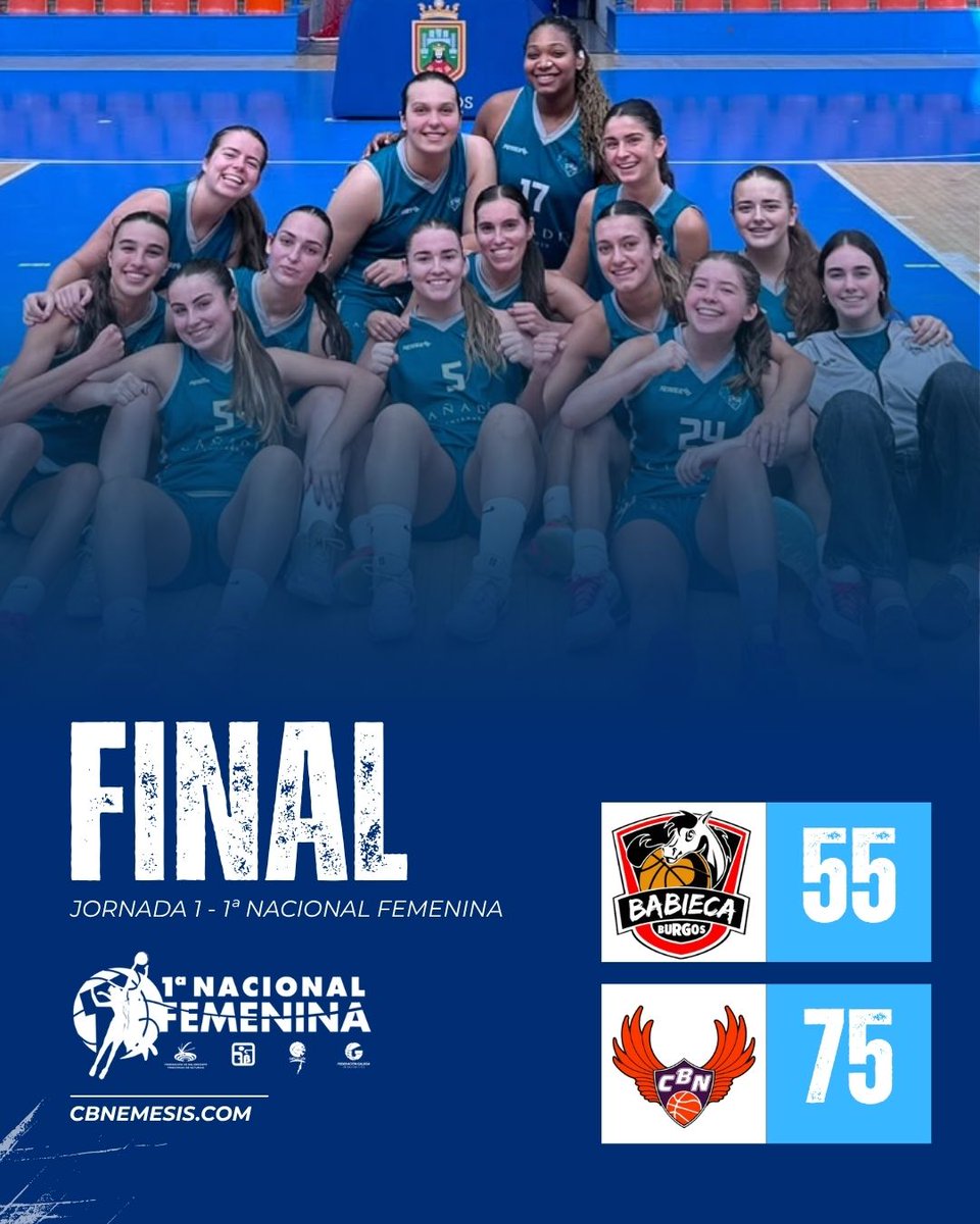 cbnemesis's tweet photo. 🏀 El CB Némesis Santander arranca la temporada con victoria en Burgos (55-75)

https://t.co/e4y4a6wW3h https://t.co/bxVjIMnSXw