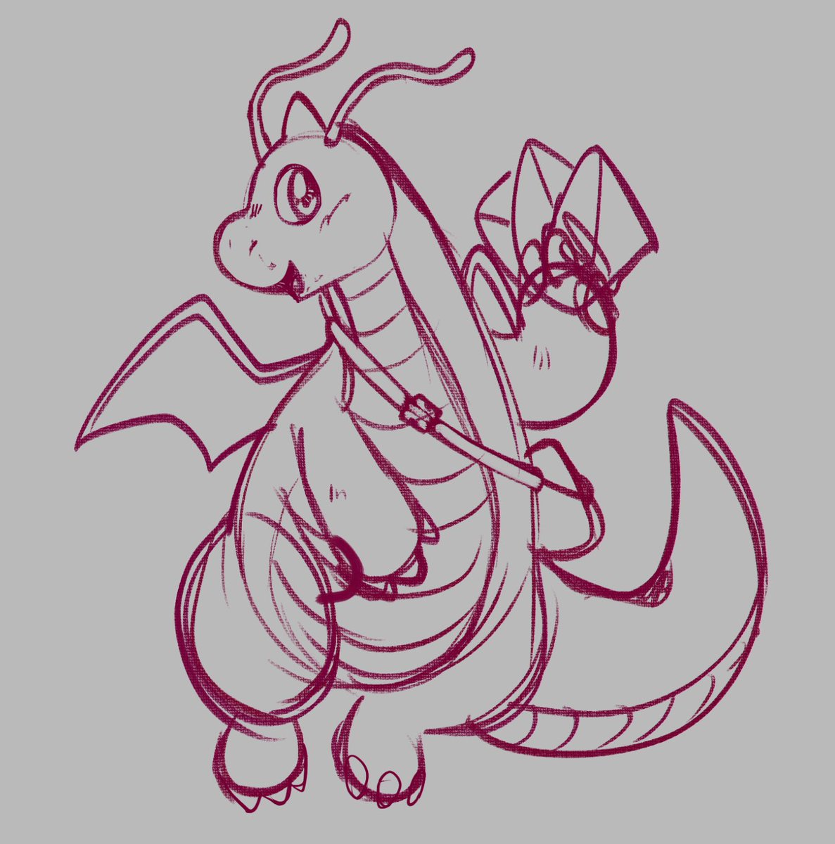 LuckyWishes100's tweet photo. Mail Dragonite WIP!

#dragonite #pokemon #Pokemonartㅤ https://t.co/jW8d3vhonA