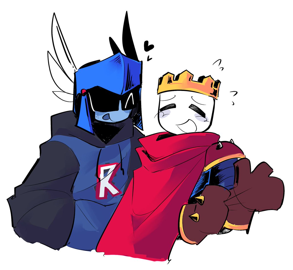 zogzap's tweet photo. ADMINTOBER day 3 fav ship clothes swap #scriptclock

i made them keep their hats because without their hats theyre jisut indiscernible blue and white bricks https://t.co/jg68e9arsY
