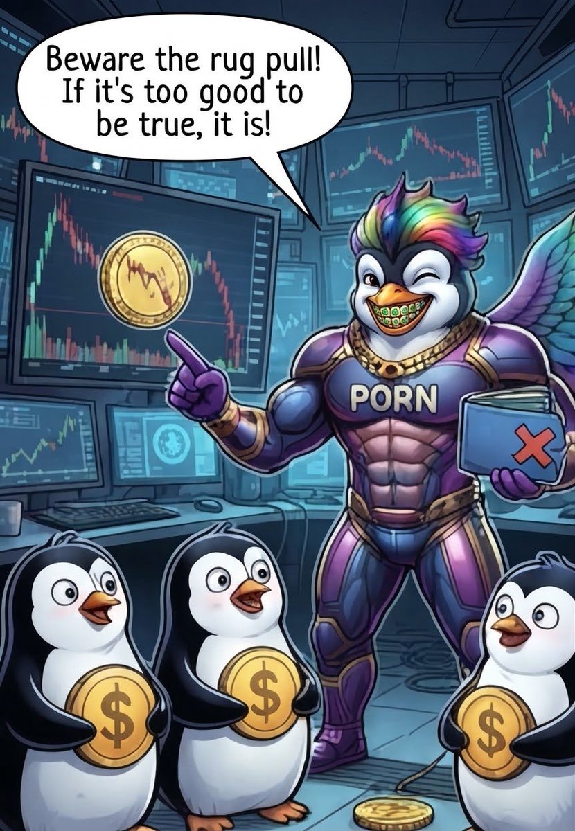 Pengasus1999's tweet photo. Just a  Peguicorn out  here doing the Lord's work—protecting the little guys from rug pullers." @PenguinPad_xyz @PENGUINRBH 
https://t.co/r1goFohVzT https://t.co/TEqz09JIPP