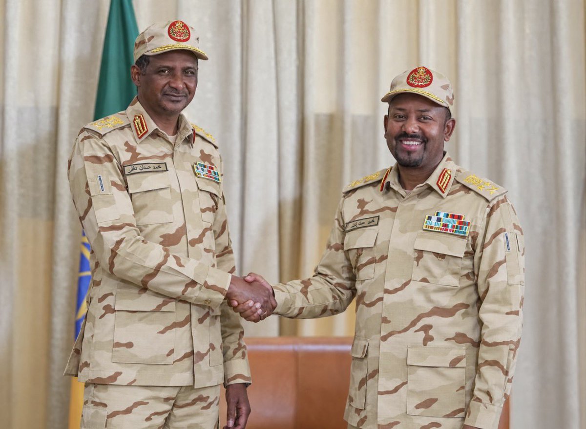 umutcagrisariii's tweet photo. UAE backed so called RSF government, responsible for the killing of hundreds of thousands of civilians in Sudan, has issued a statement of support for Ethiopia.

"The government expresses its absolute rejection of any attempts to change the constitutional order by force or through armed action backed by the enemies of Ethiopia's progress, stability, and steady growth; and affirms its full support for the brotherly Ethiopian people and the legitimacy represented by the Ethiopian government and all its institutions."