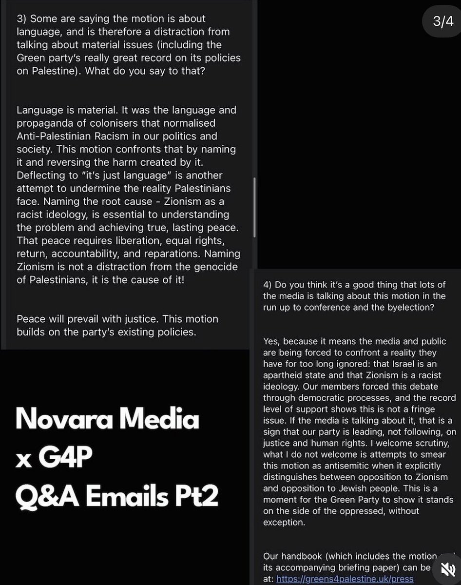 oniktimreh's tweet photo. As there's so mch supposed outrage abt the @greenparty 's motion tht passed 2dy -As opposed 2 paid4, manipulated outrage: 

'For the 2nd time this yr NovaraMedia hv refused 2 publish intervw exchanges frm Lubna &amp; Greens 4 Palestine.. If they wn't  publish'

Gaby shld read it‼️👀 https://t.co/At0TO6H7pC