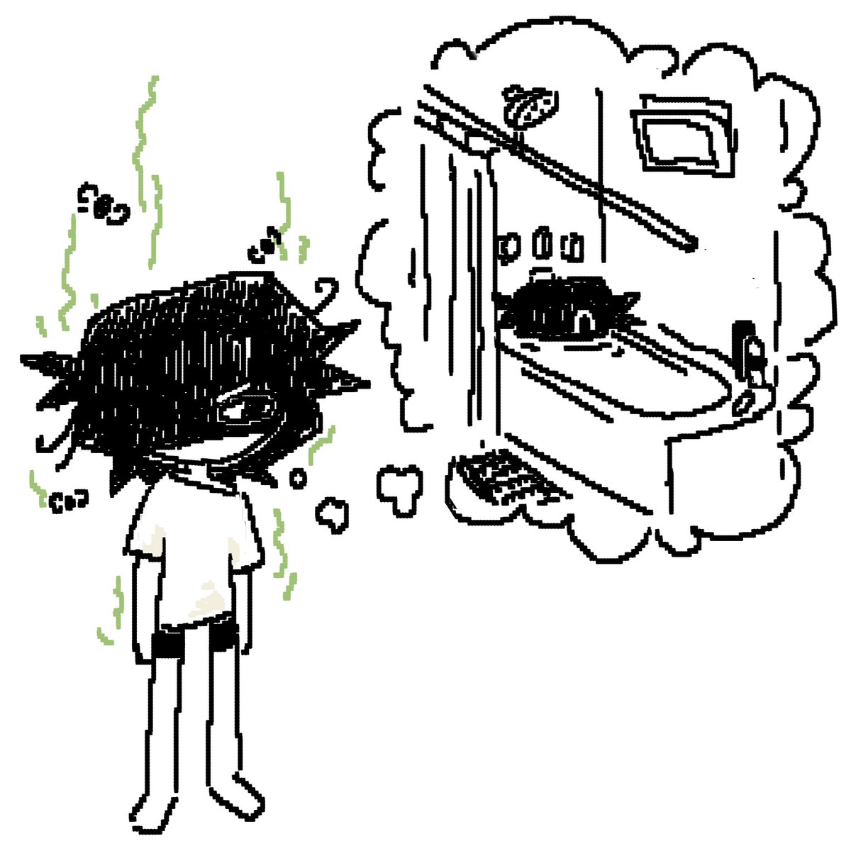 maggot_dw's tweet photo. Cortaron el agua todo el finde, este es mi vent art https://t.co/xUNmsfAoDR