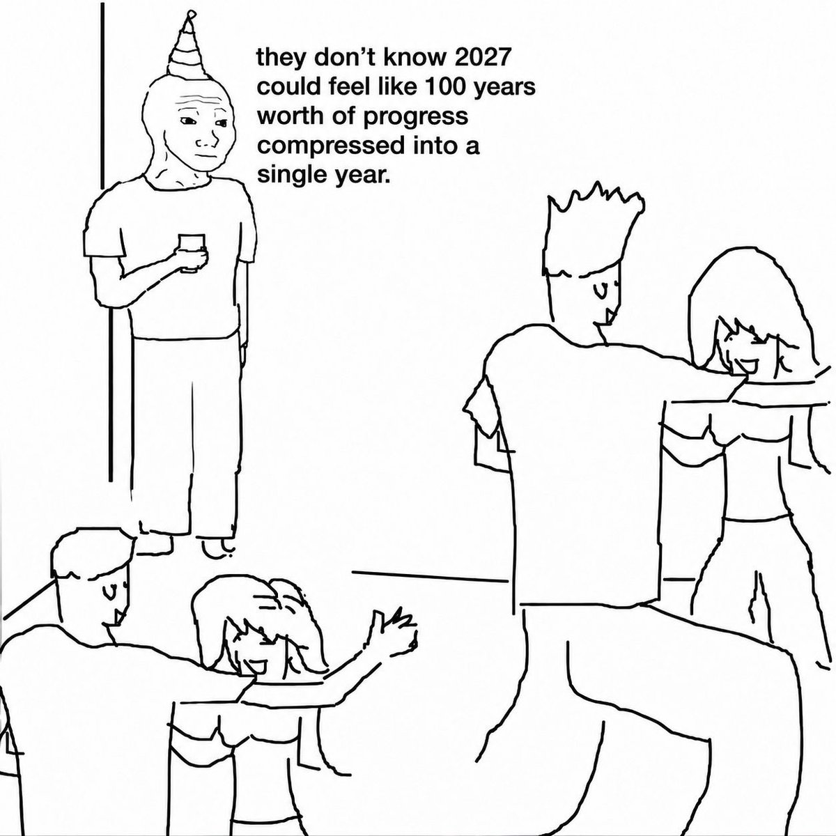 Dr__singularity's tweet photo. There could be weeks in 2027 with more meaningful progress than entire decades of the 20th century. https://t.co/Lzg95n2Uv4