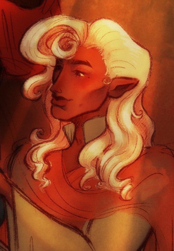 NiransHusband's tweet photo. This is as done as this piece is gonna get, uni kicking my ass ngl!!! Enjoy my fantasy au niremre teehee (don’t look too close guys it’s funky)  #overwatch #lifeweaver #emre https://t.co/lJLlGcPGqX