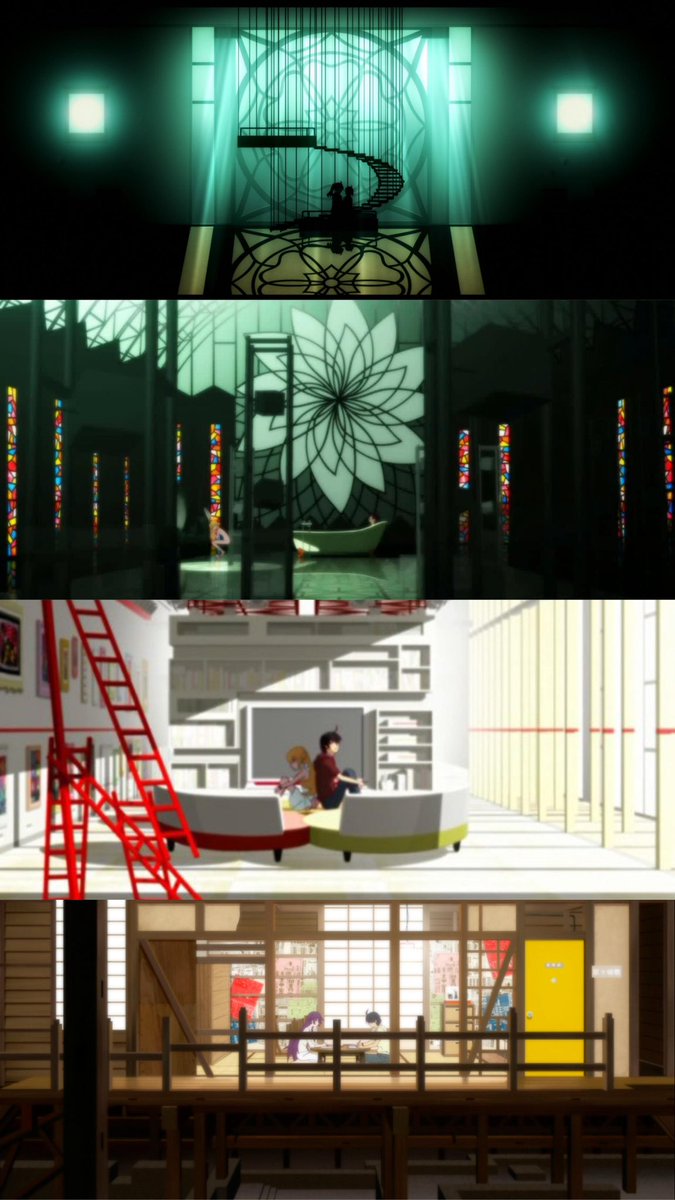 SomeGuy03011727's tweet photo. @LegoKingo You see even more of this in the Monogatari series, Akiyuki Shinbou/SHAFT really love this stuff and tend to do this whenever they are adapting something from a non visual medium or making an Anime original. https://t.co/WC7JjlvaHj