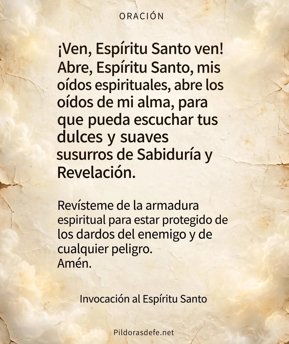 Pildorasdefe's tweet photo. Ven, Espíritu Santo, ven... https://t.co/XKO6cvN4Fi