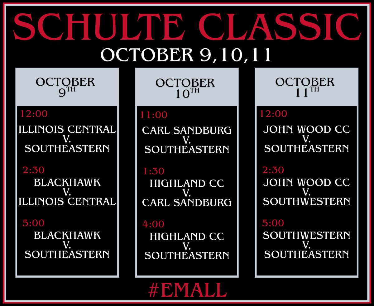 SCCBlackhawksBB's tweet photo. The Schulte Classic is set! 
#EMALL https://t.co/6FjaWfa5nS