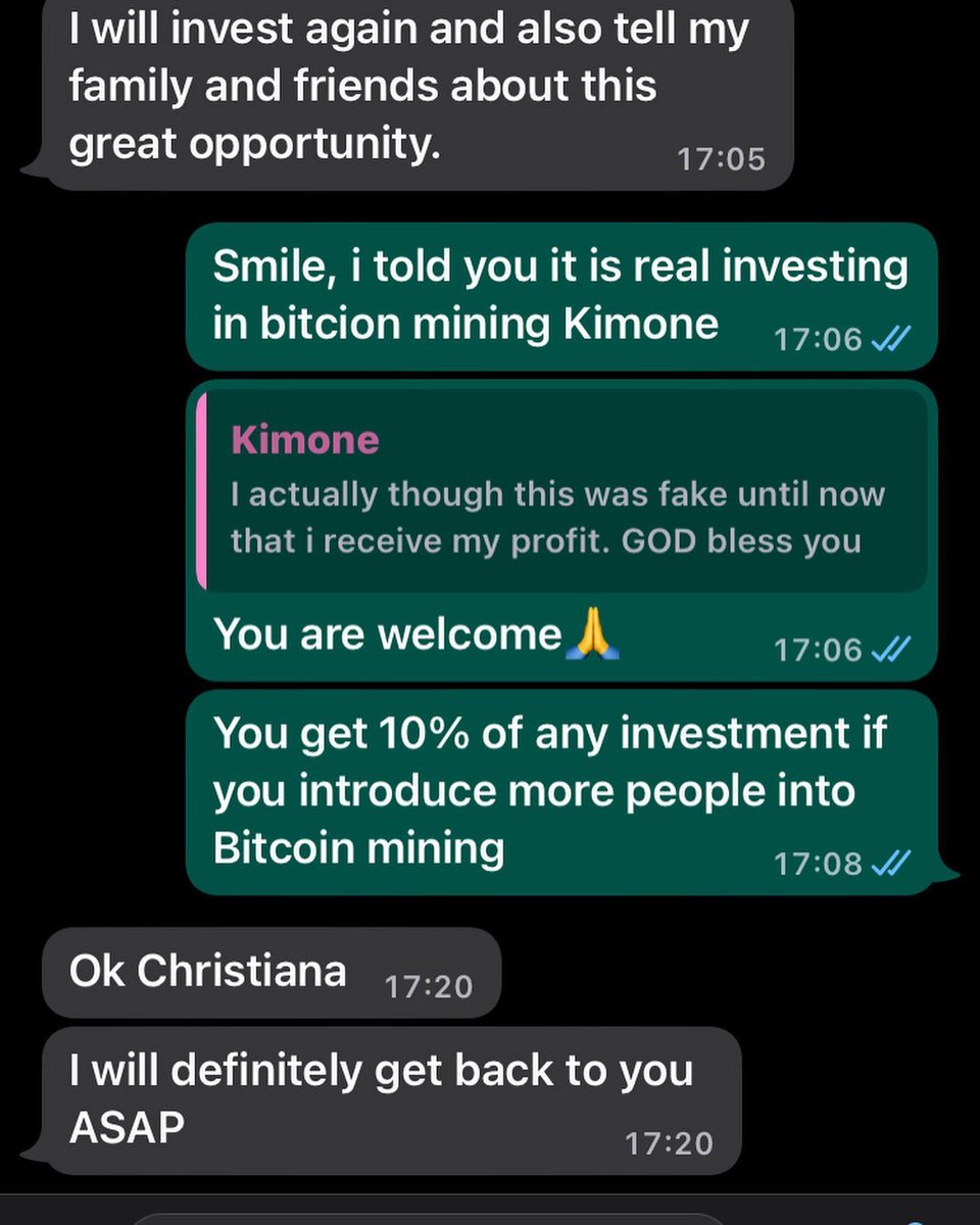 AllensMarian's tweet photo. Invest in bitcoin mining today and be among the people with a positive testimony๐๐๐ฏ๐ฒ๐ฑ๐ท
#bitcionmining #forextrader #takerisk #homeinvestmentspecialists #enterpreneur #jamaica #expensivelifestyle https://t.co/pqAhjhRKDR