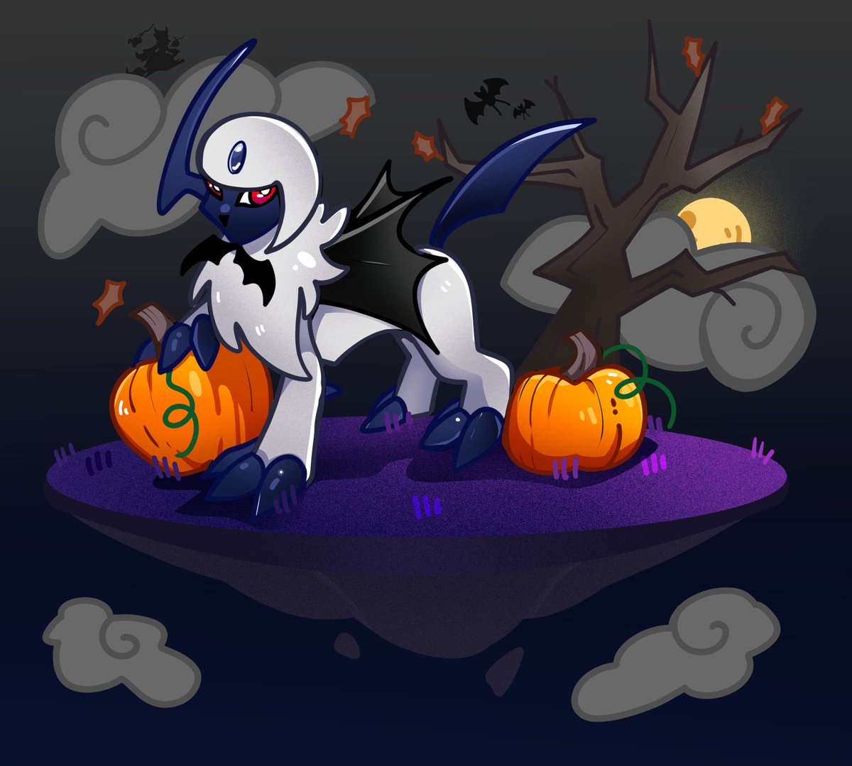 Blucifer08's tweet photo. halloween absol https://t.co/TZL4xBXUsy