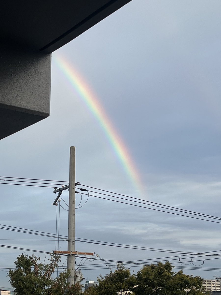 Z1Dsk's tweet photo. 朝から大きな虹🌈

朝に見るの初めてかも！ https://t.co/58MVrwXnFX