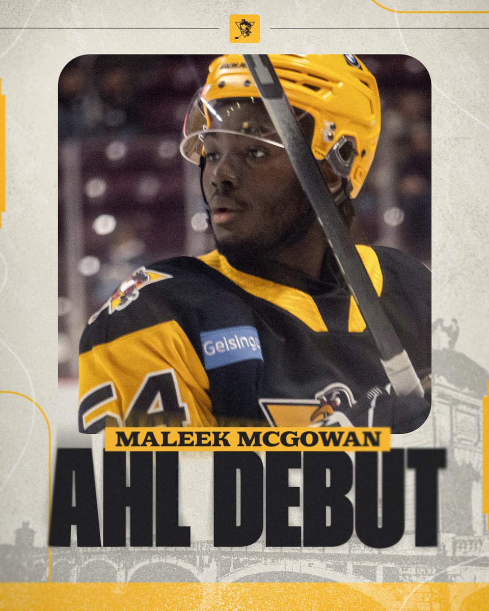 WBSPenguins's tweet photo. Welcome to the American Hockey League, Maleek! https://t.co/IvqXn8I8z2