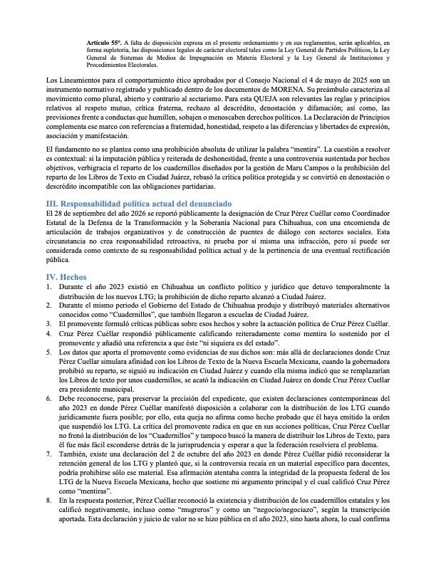 MarxArriaga's tweet photo. ¡No mentir, no robar, no traicionar!

Aquí la queja que envié a la Comisión Nacional de Honor y Justicia del @PartidoMorenaMx.

Como anuncié con @jantonioruizh, si la respuesta de @CruzPerzCuellar no repara los daños; entonces, convocaremos al magisterio insurgente e insumiso mexicano a tomar el Cielo por Asalto.
