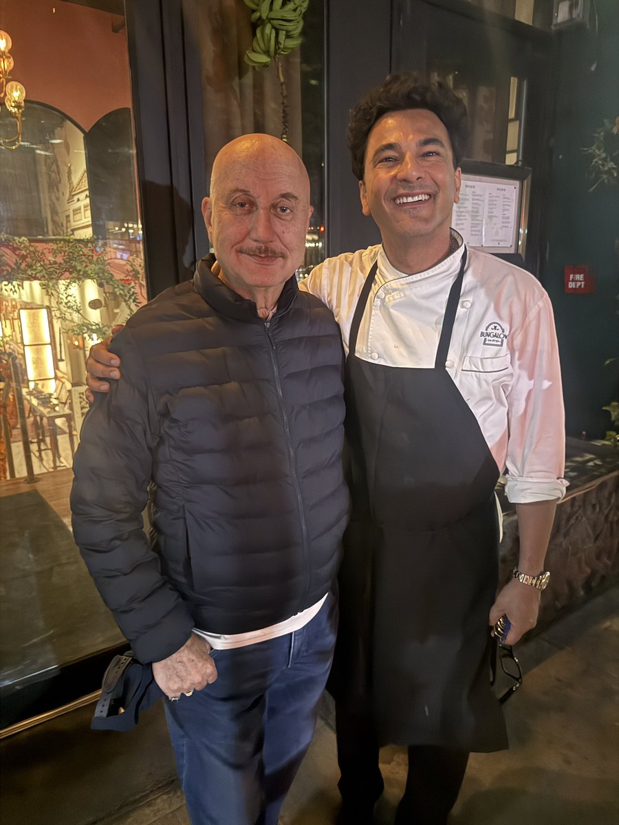 AnupamPKher's tweet photo. My dearest Vikas Khanna, what a joy it was to visit your restaurant Bungalow! The warmth, love and अपनापन you showered on me and my team made us feel we were back home in India. ❤️🇮🇳
I am so proud of you, brother. You have made Bungalow a name to be celebrated, through your extraordinary food and the Indian traditions you have preserved with so much care and pride. There is a little bit of home in every corner.❤️🥹❤️
And what can I possibly say about your food? You are the chef. I am an actor. My very happy expressions after every single dish I tasted should be enough of a review! 😄
What touched me most was that you remain so grounded, affectionate and loving. Behind all that brilliance is a heart that makes everyone feel welcome.❤️‍🩹❤️‍🩹
God bless you, my brother. May you keep making India proud and feeding people with food and love! Jai Ho! 🙏❤️ @TheVikasKhanna @YoSwaroop @Rajenderpahl