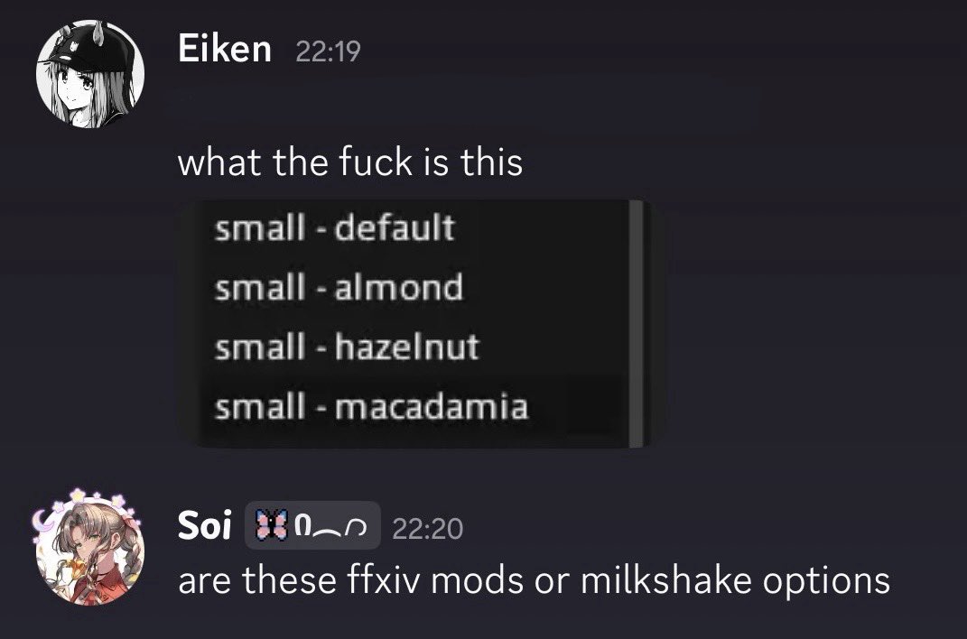soisauceffxiv's tweet photo. xiv mods in a nutshell https://t.co/LubTnyAn5U