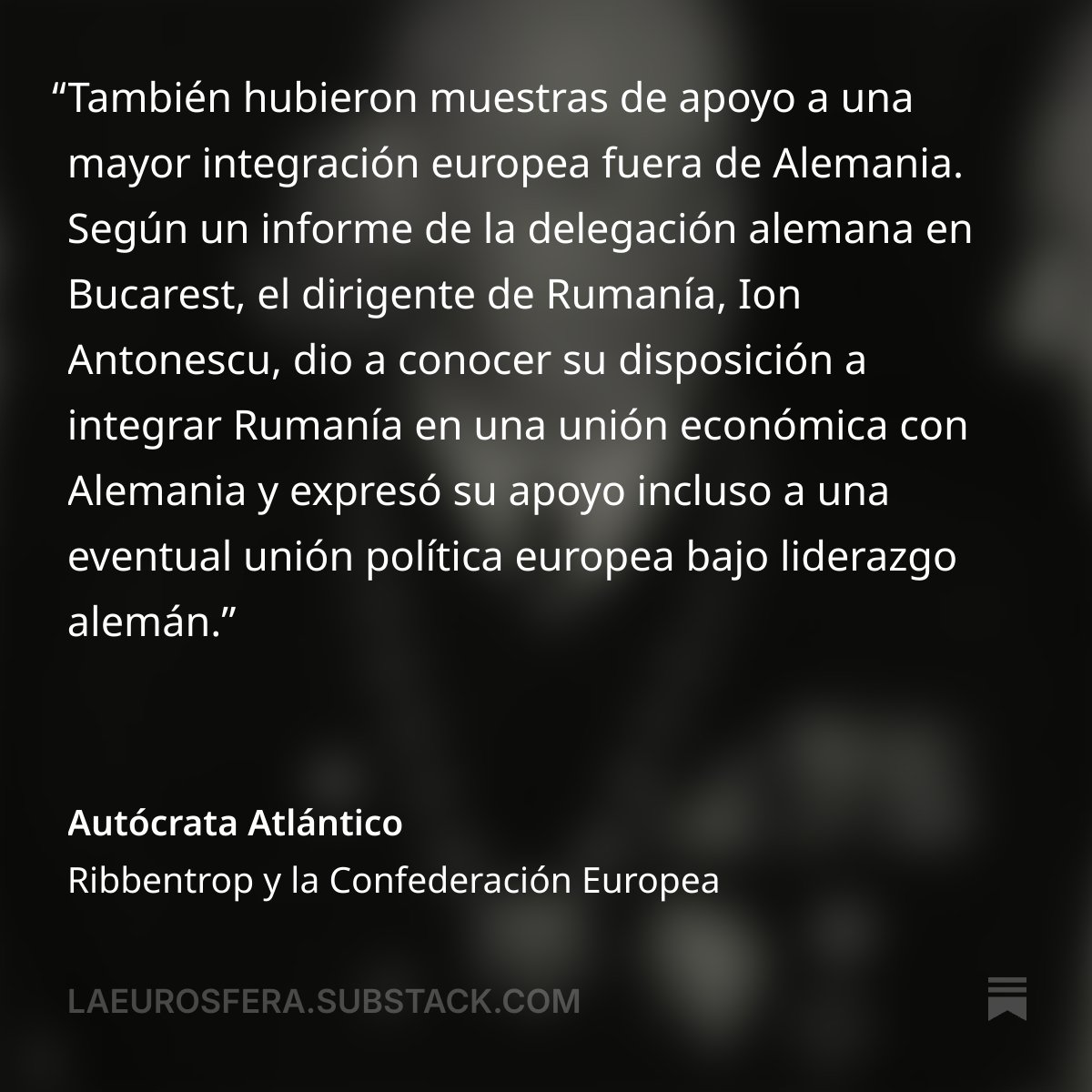 laeurosfera's tweet photo. ✍🏻 | Ribbentrop y la Confederación Europea 
Link: https://t.co/pdBFJGBlxD https://t.co/5c4vXjEn3z