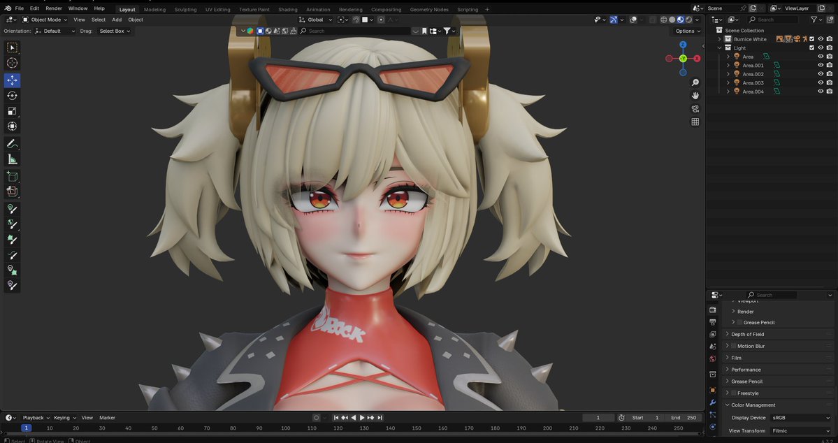 Hureubes's tweet photo. Remade the Burnice White model❤️🖤

#b3d #ucupaint #zzzero https://t.co/Equ8zuPpqw