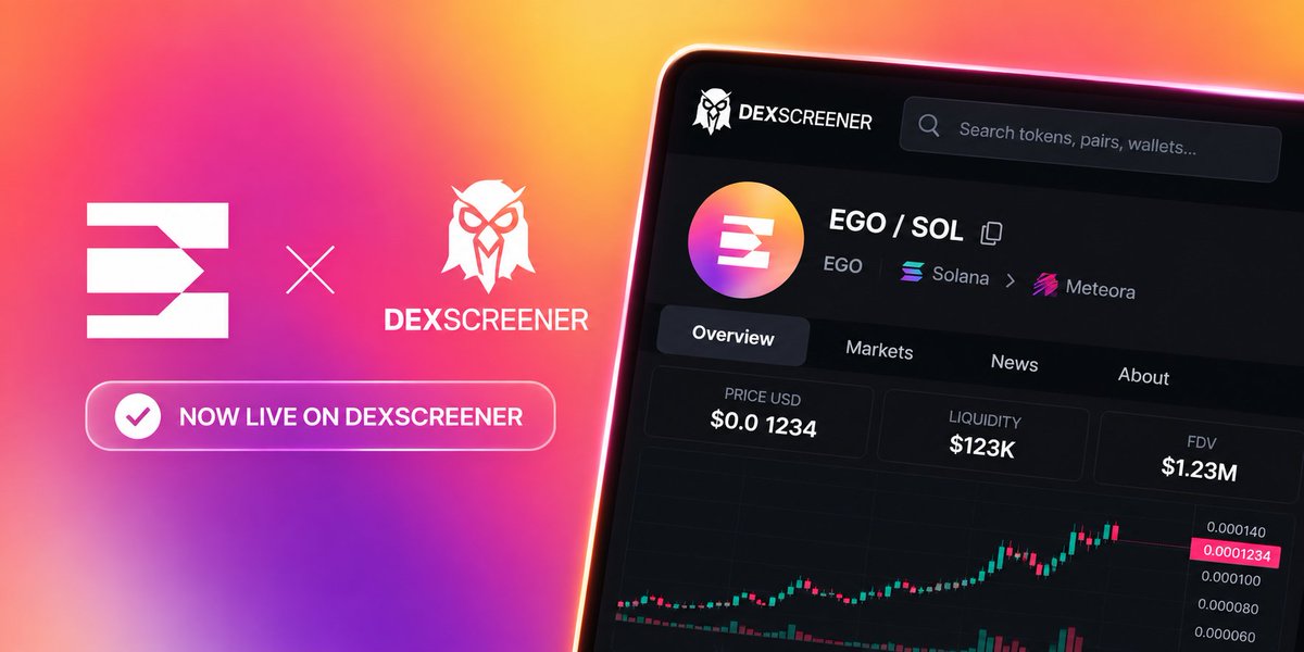 egolaunchpad's tweet photo. Claimed the Dexscreener access back and updated all the socials.

Everything should now point to the correct official EGO accounts. https://t.co/g9Cy5vAleC
