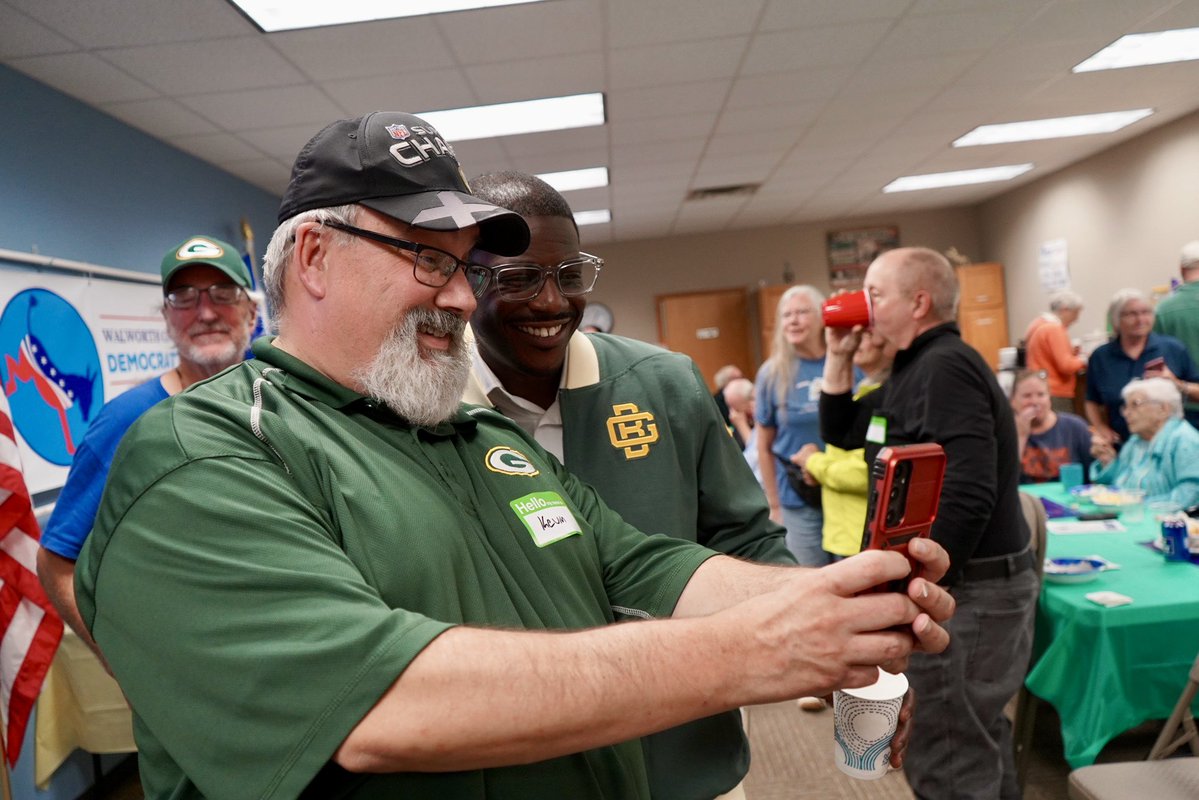 DavidCCrowley's tweet photo. Huge thanks to everybody who joined our Packers watch party in Elkhorn! I think we brought ‘em some good luck because they brought home that win! #GoPackGo https://t.co/kqrYdN49cs