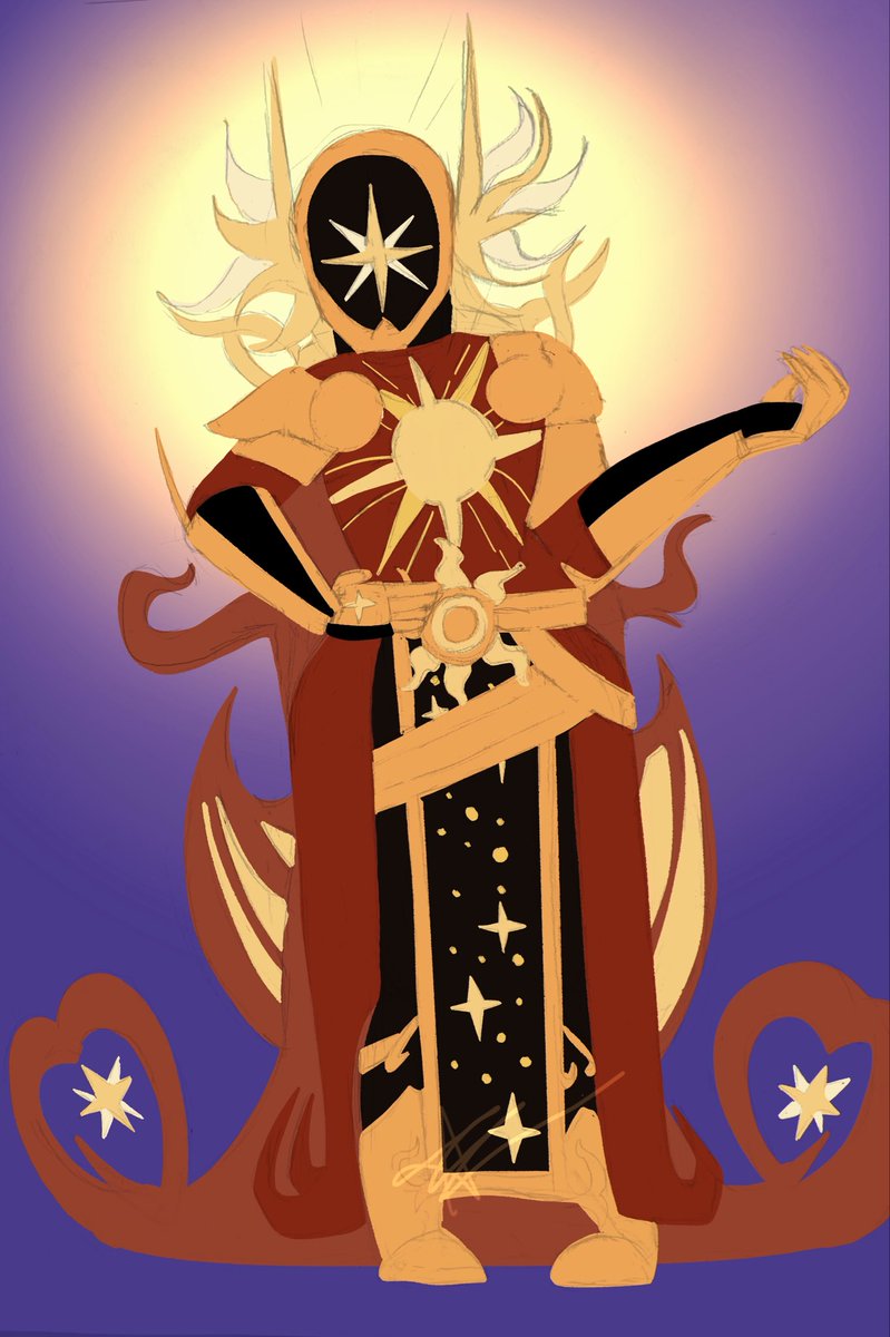 SpqceBonbon's tweet photo. The Pride Fragment 

The strongest out of the 7 deadly sins. 

The pride fragment presents as the Sun. You can feel the heat but, don’t get too close or it will burn. By burning, I mean turning into a pride puppet.

#Fragmented #OC https://t.co/uGpVEz80Pw