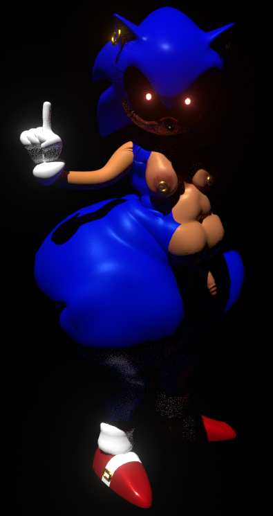 CoolBeanoIsHere's tweet photo. Sonwhore.EXE for spooky month 
heavily inspired off of @/StarMan's rendition of Sonic https://t.co/UYJBCqQaB1