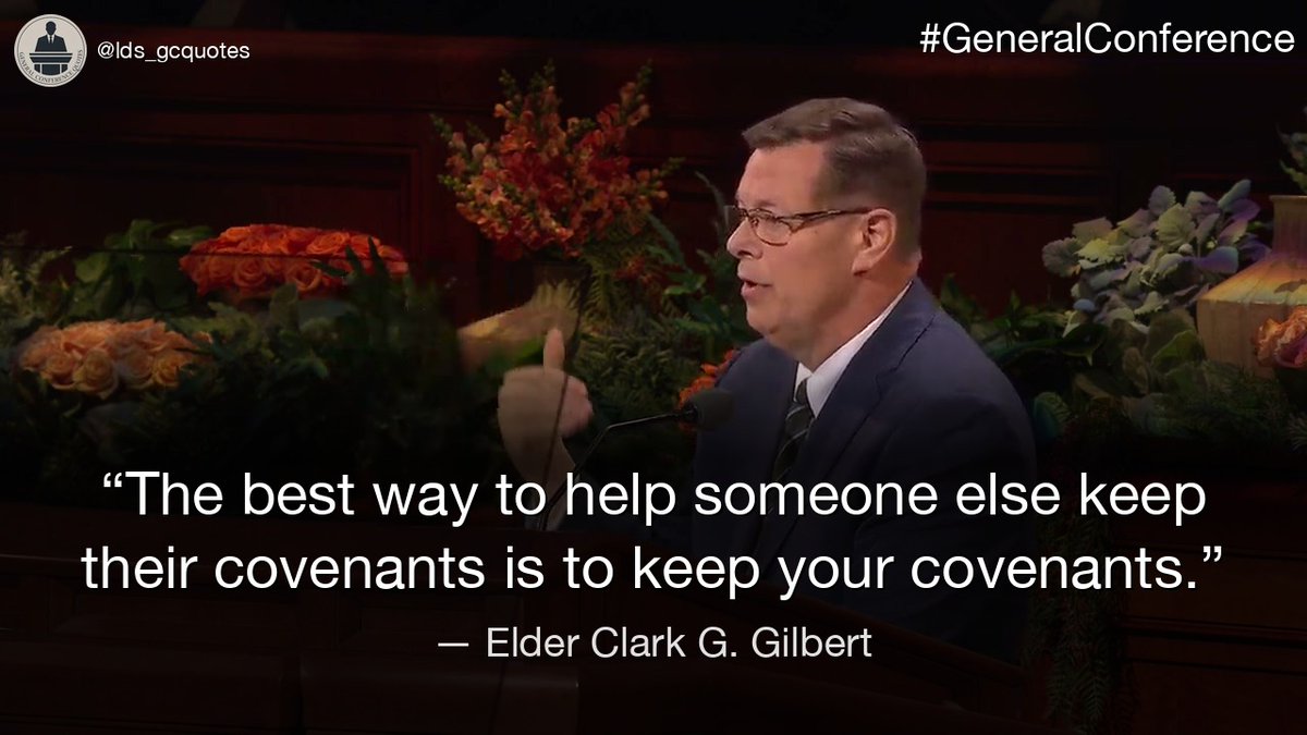 lds_gcquotes's tweet photo. “The best way to help someone else keep their covenants is to keep your covenants.”
— Elder Clark G. Gilbert

#GeneralConference https://t.co/bsInzyHVCE