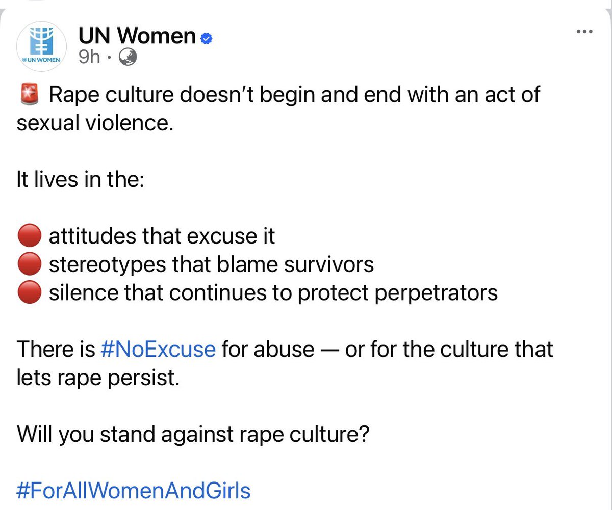 WRNAustralia's tweet photo. Want the return of WOMEN’S SEX BASED RIGHTS? 🙋‍♀️

“…just get over it….” 🫢

@SenKatyG Minister for Women, attends @unwomenaust International Women’s Day breakfast each year. @UN_Women in a post this week, described rape culture as the attitudes and silences that excuse sexual violence and protects perpetrators. 🤐

UN Women also counts males who identify as women as women. @AustralianLabor wrote that into the Sex Discrimination Act in 2013, removing the biological definitions of man and woman 🚻 and adding gender identity as a protected attribute. Gallagher has defended leaving it there. Once a male cannot be excluded for being male, a female-only space has no lawful sex boundary left. ‼️

State systems have used that opening. Males, including men with sexual-offence histories, have been placed in women’s prisons. Female prisoners have reported rape, sexual assault and intimidation after those placements. The boundary was removed by policy. 👨‍⚖️⚖️

When @PaulineHansonOz sought to restore sex as the boundary, Labor and the @Greens blocked the bill at first reading, before debate. On 19 September 2024, opposing even a committee referral, Gallagher told the Senate: “The Senate should just get over it and stop bringing matters like this into the chamber.” She has since said Labor has no plans to amend the Act. 🙅‍♀️🙅‍♀️

The minister who shares UN Women’s platform maintains the rule that overrides a woman’s refusal of a male in an intimate space, and calls the objection something the Senate should get over. That is the attitude and silence UN Women says rape culture depends on. The hypocrisy of UN Women and Labor is inexcusable.

#FixTheSDA 💜🤍💚