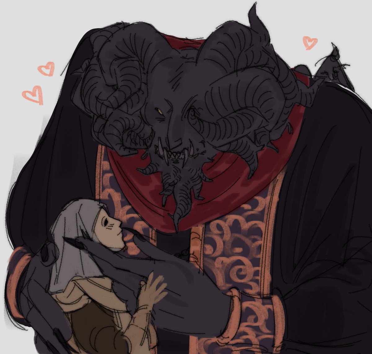 failentineland's tweet photo. i didnt reference photo either of them so this may look crazy. Mohgvarre my sweetpeas https://t.co/2KWg8OtAeb