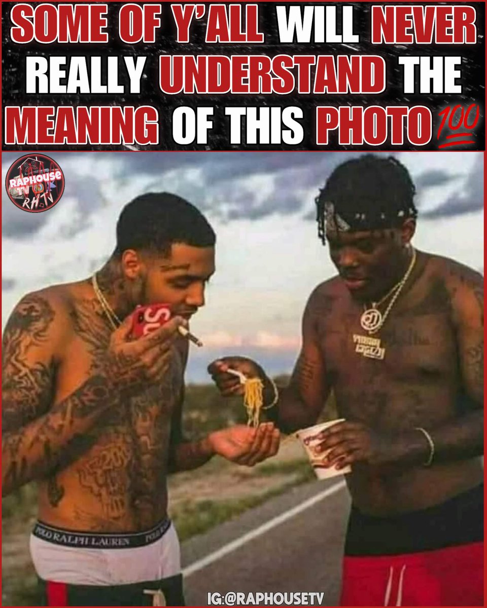 raphousetv2's tweet photo. “If I eat, we both eat.” 💯🤝🏾 Some people will look at this photo and only see noodles, but the message is about sharing what you have—even when it isn’t much. Real brotherhood means making sure your people are good, remembering who stood beside you through the struggle, and keeping that same love when life gets better. A little can mean everything when it comes from someone who refuses to let you go without. ❤️🗣️