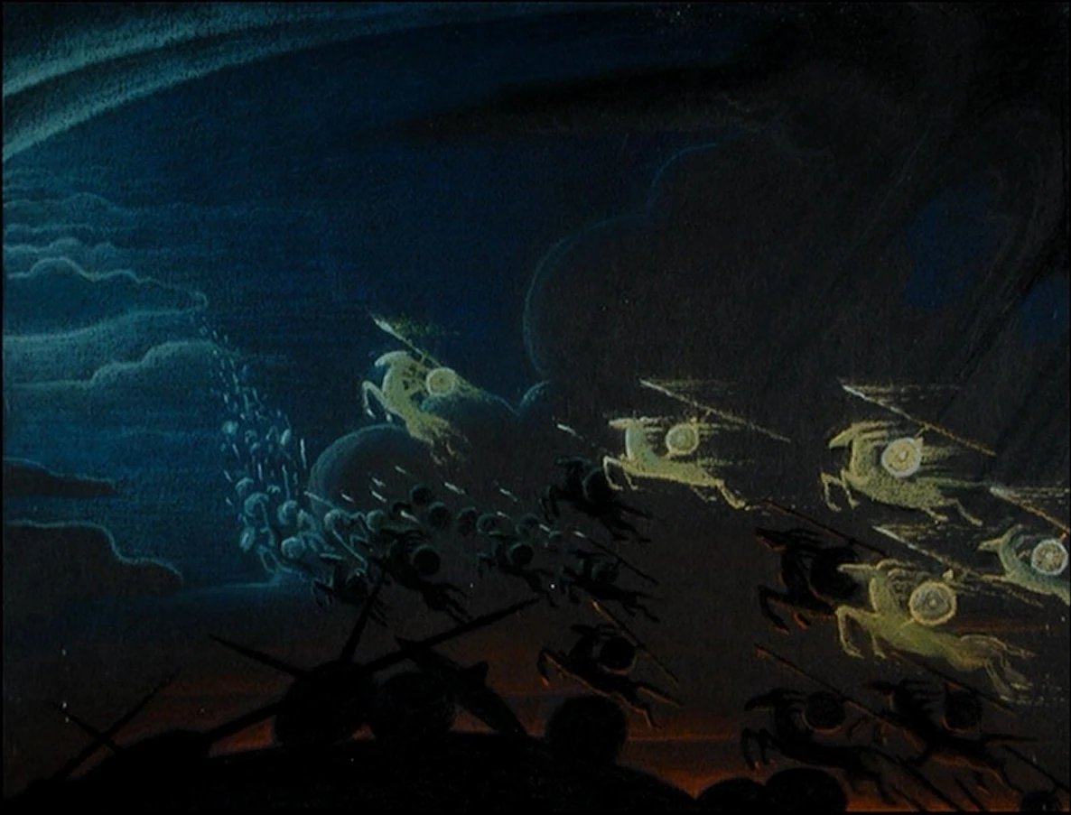 HistoriaJack's tweet photo. Kay Nielsen's unused concept art for a Ride of the Valkyries segment in the cancelled sequel to Fantasia (1940) https://t.co/5jbN4APc0f