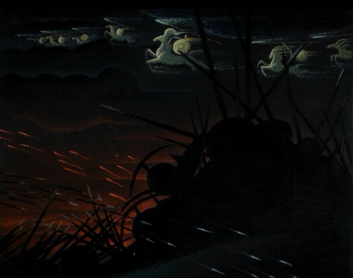 HistoriaJack's tweet photo. Kay Nielsen's unused concept art for a Ride of the Valkyries segment in the cancelled sequel to Fantasia (1940) https://t.co/5jbN4APc0f