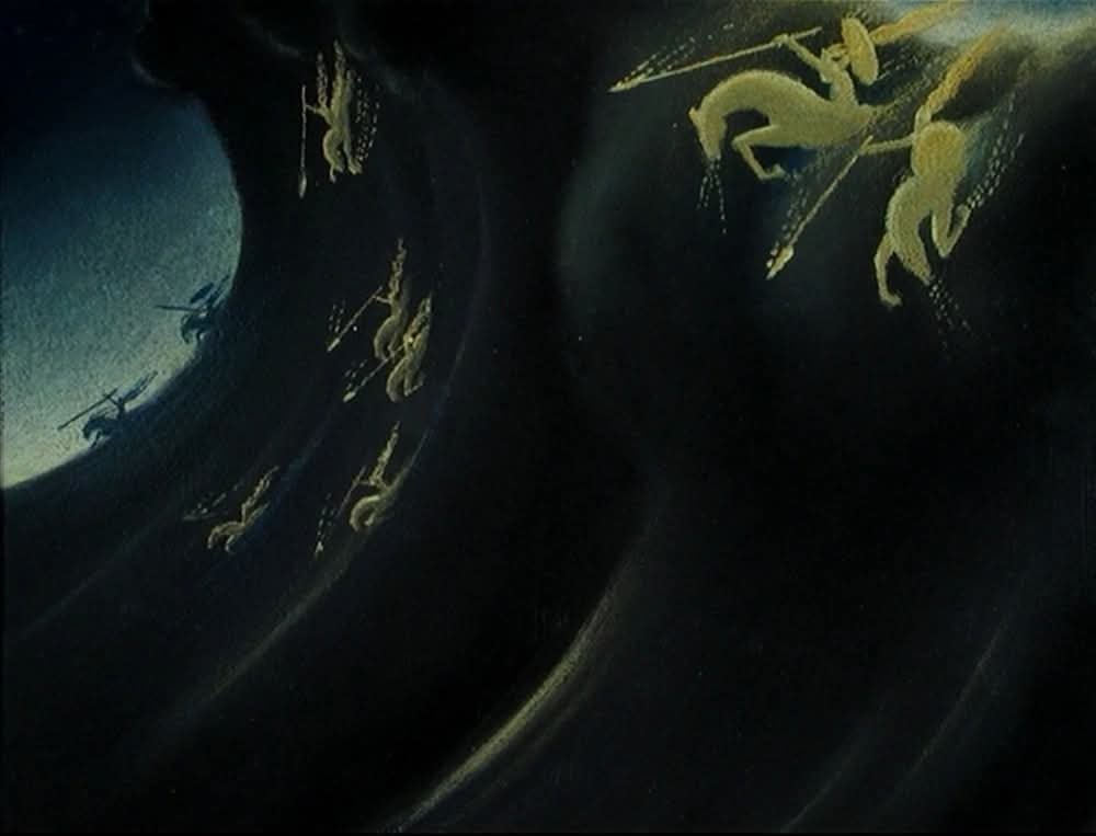 HistoriaJack's tweet photo. Kay Nielsen's unused concept art for a Ride of the Valkyries segment in the cancelled sequel to Fantasia (1940) https://t.co/5jbN4APc0f