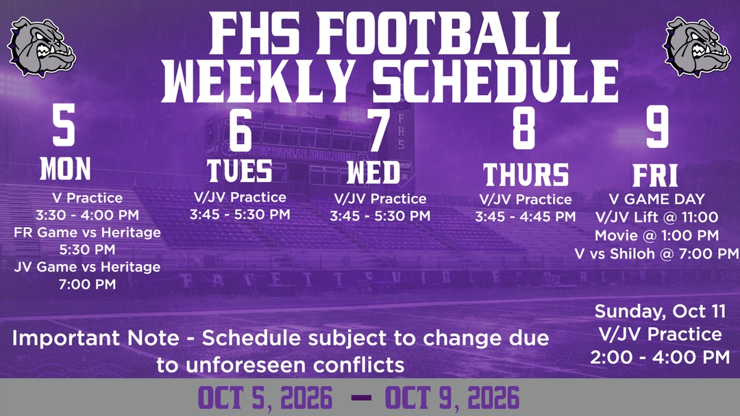 FayBulldogsFB's tweet photo. Another great week for Purple Dog Football! #Together #SayLess #PurpleReign
@alucas80 @FayBulldogs https://t.co/W7RIv3XwhH