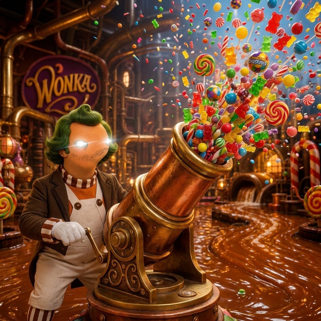 UmpaLumpaSOL's tweet photo. Seize the day, with a cannon full of candy at your enemies. 
Art by 
https://t.co/A5pTkyPGXh https://t.co/ECsZ3919oI