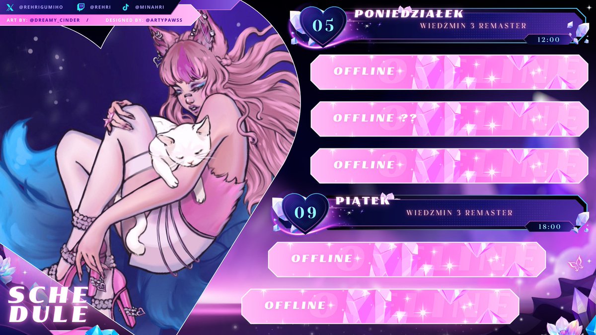 RehriGumiho's tweet photo. Harmonogram na przyszły tydzień!
Środa może będzie a może nie będzie ₍^ >⩊< ^₎Ⳋ
#PLVtuber #vtuberpl https://t.co/v1tTQajkzs