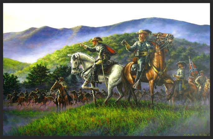 hemmy_papa's tweet photo. J.E.B. Stuart rode for Lee—the army’s eyes. Flamboyant and fearless, he won glory in the saddle. Shot defending Richmond at Yellow Tavern, he died at 31. “God’s will be done.” #CivilWar #JEBStuart #Confederacy https://t.co/lzqESf4jN8