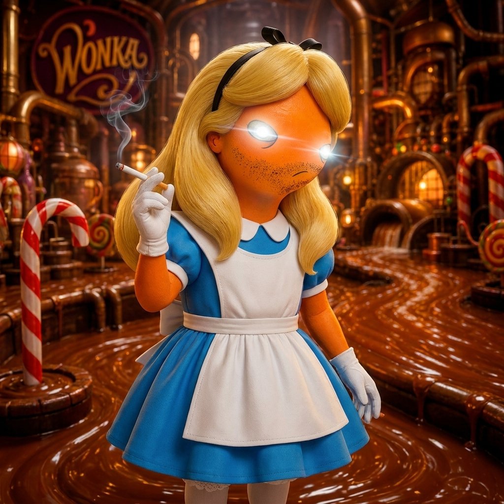 UmpaLumpaSOL's tweet photo. Once you go to wonderland, you don't come back the same. 
Art by 
https://t.co/fkAY9v231z https://t.co/2FQcBDOl5r