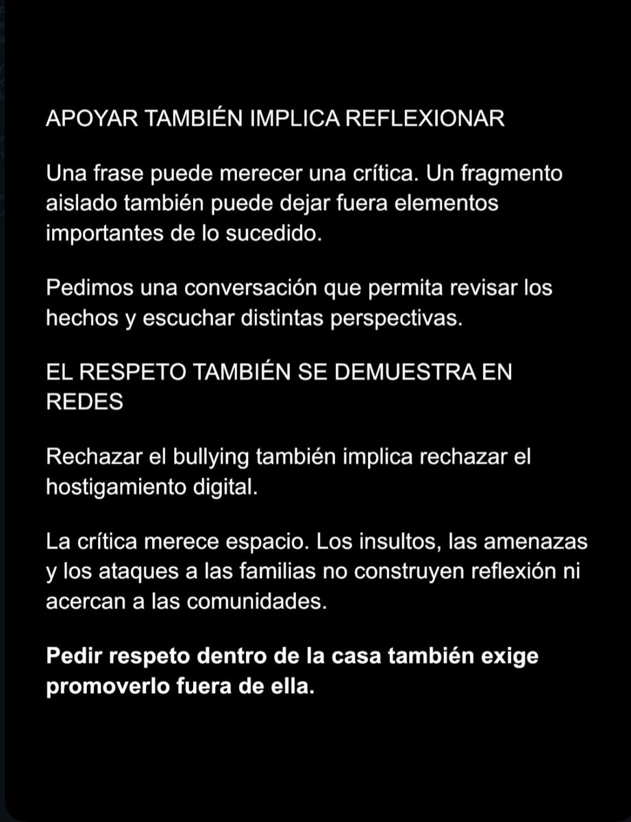 memo_schutz's tweet photo. El contexto importa. El respeto también.

Compartimos la postura del equipo ante la conversación reciente alrededor de Memo Schutz.

Estamos abiertos a escuchar. Pedimos una conversación con contexto y respeto hacia todos los participantes y sus familias. 🖖
#lacasadelosfamososmx https://t.co/Jsa86gtsR4
