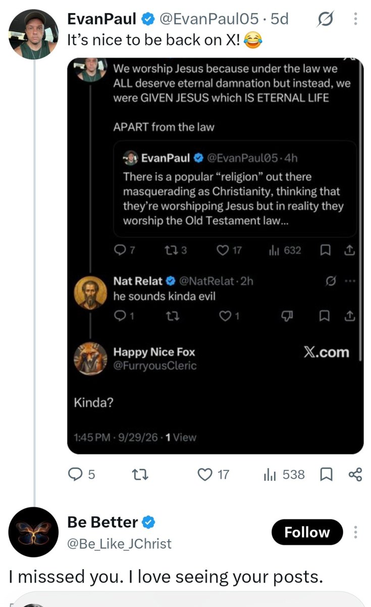 Truth02559307's tweet photo. @Be_Like_JChrist @SonicReformati1 @rootcausesleuth Liar
All of your teaching comes from men made religion
#OSAS
Nothing you teach comes from the scriptures or God..
you support this religious hypocrite @EvanPaul05 https://t.co/zJwxJn2f4A